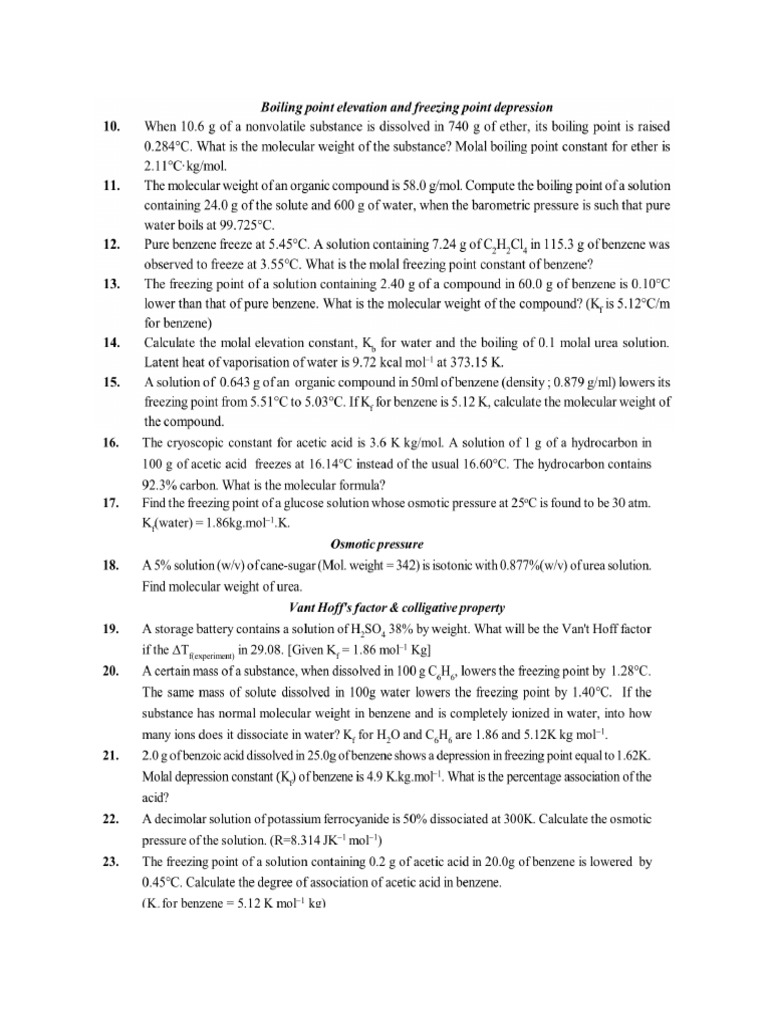 Liquid Solution HW 3 | PDF