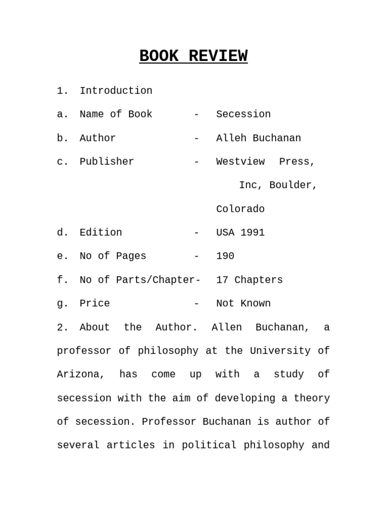 Secession Theory by Allen Buchanan | PDF | Secession | Secession In The ...