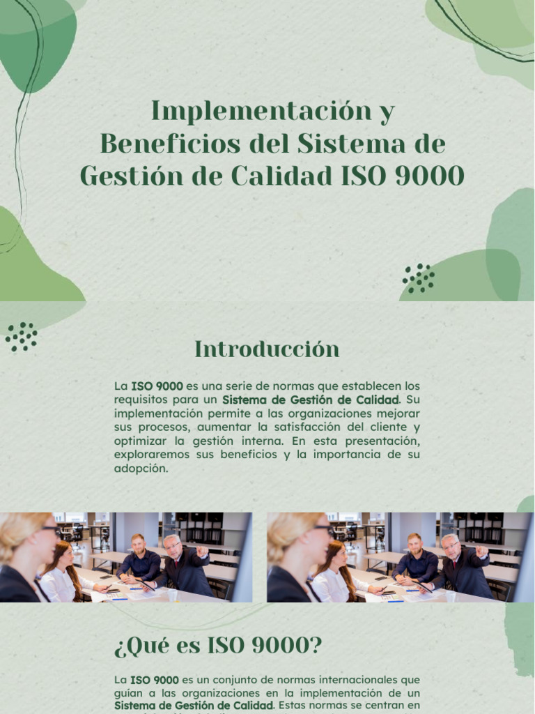 Beneficios de la ISO 9000 en Calidad | PDF
