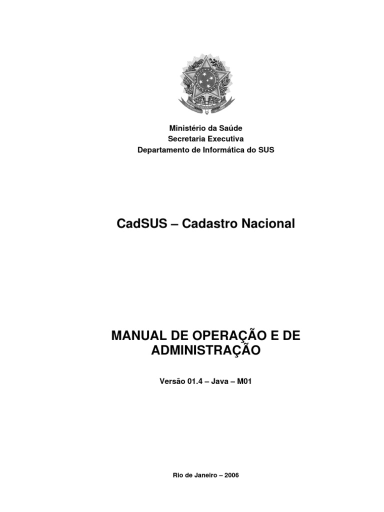Manual CadSUS | PDF | Programas | Informática