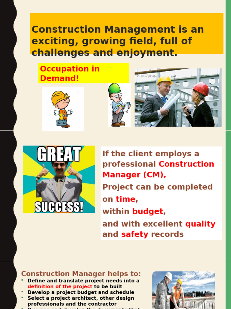 Construction Management Skills & Roles | PDF | Construction Management ...