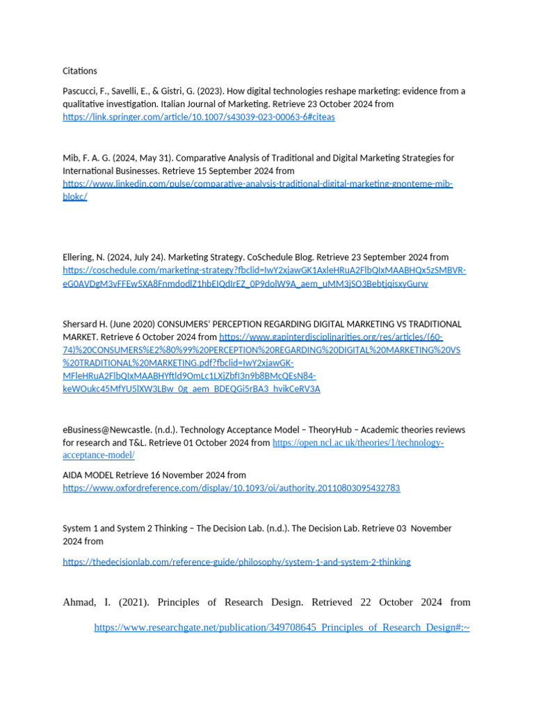 Citations Business Research 1 | PDF | Marketing | Science