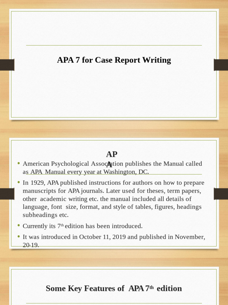 APA 7 Guidelines for Case Reports | PDF | Citation | Apa Style