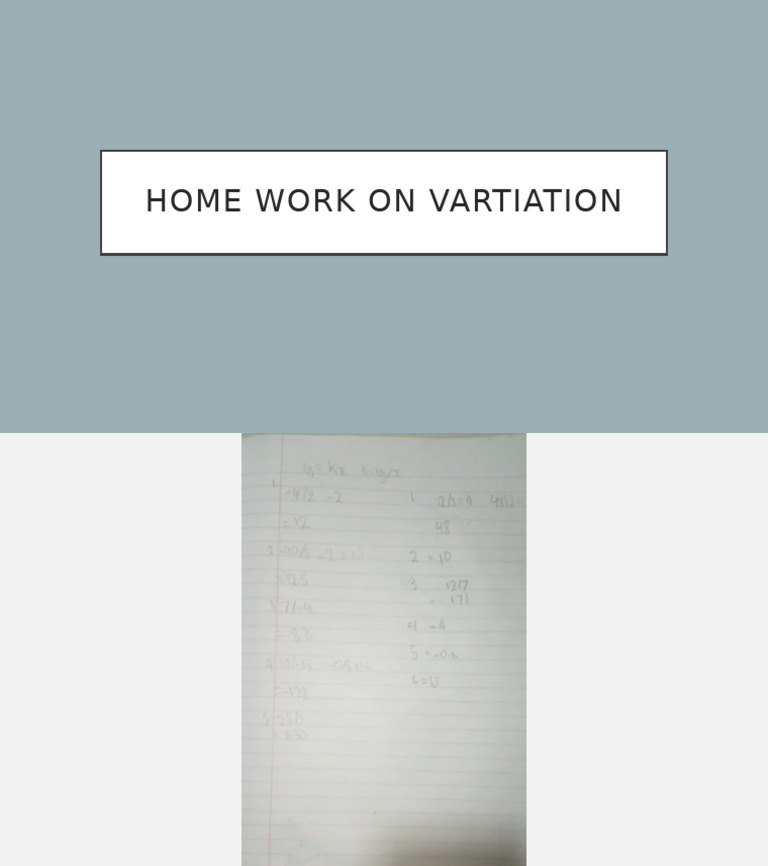 HW On Variation | PDF