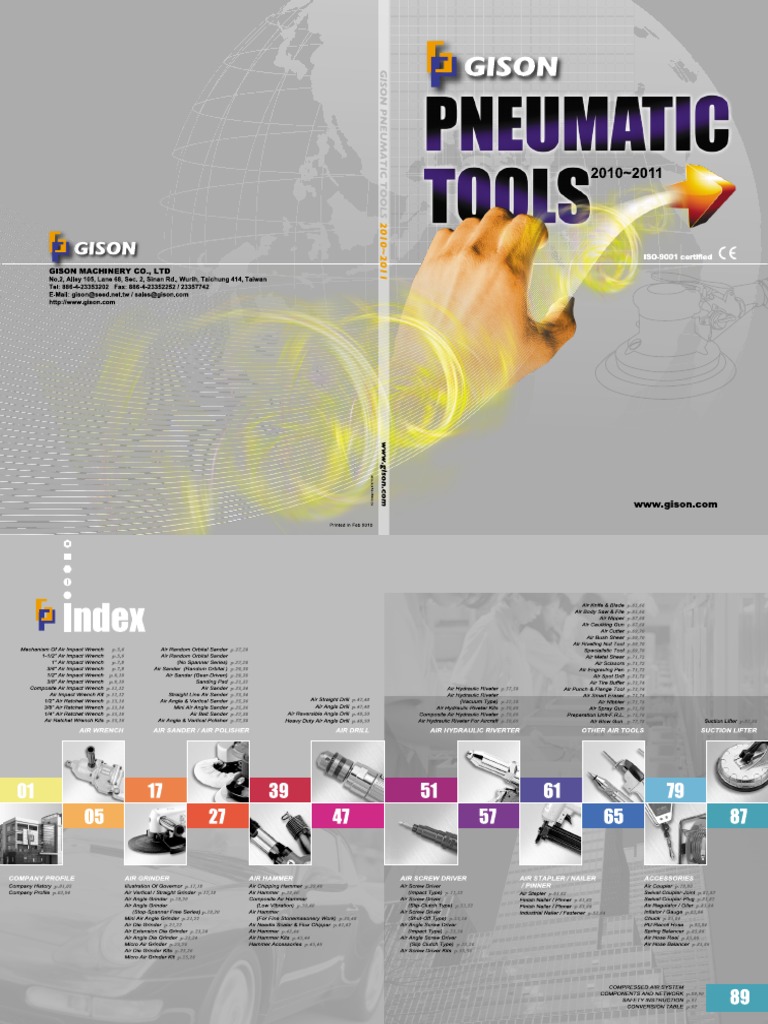 Gison Pneumatic Air Tools Overview | PDF | Mechanical Engineering | Nature