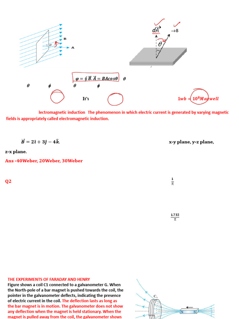 Magnetic Flux & Electromagnetic Induction | PDF | Electromagnetic ...