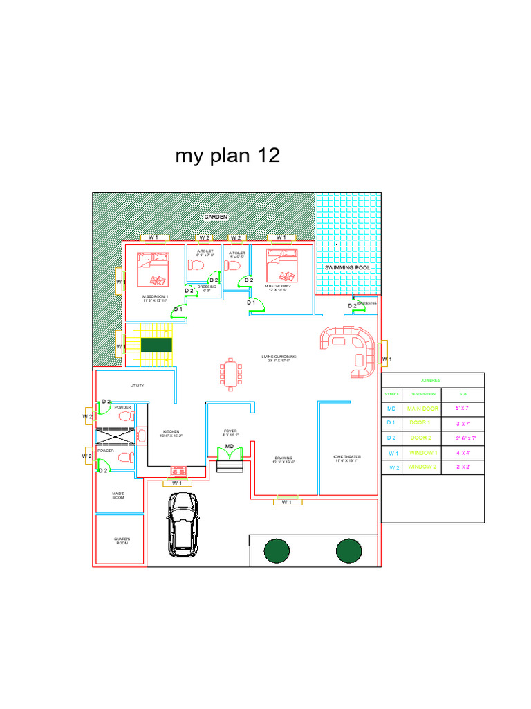 Detailed Floor Plan Layout | PDF | Home | Room