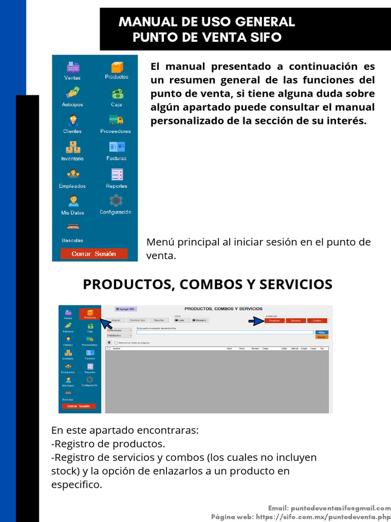 Manual de Uso Punto de Venta SIFO | PDF | Red mundial | Internet y web