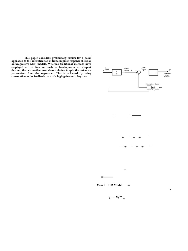 System Identification Using Control Theory | PDF | Signal Processing ...