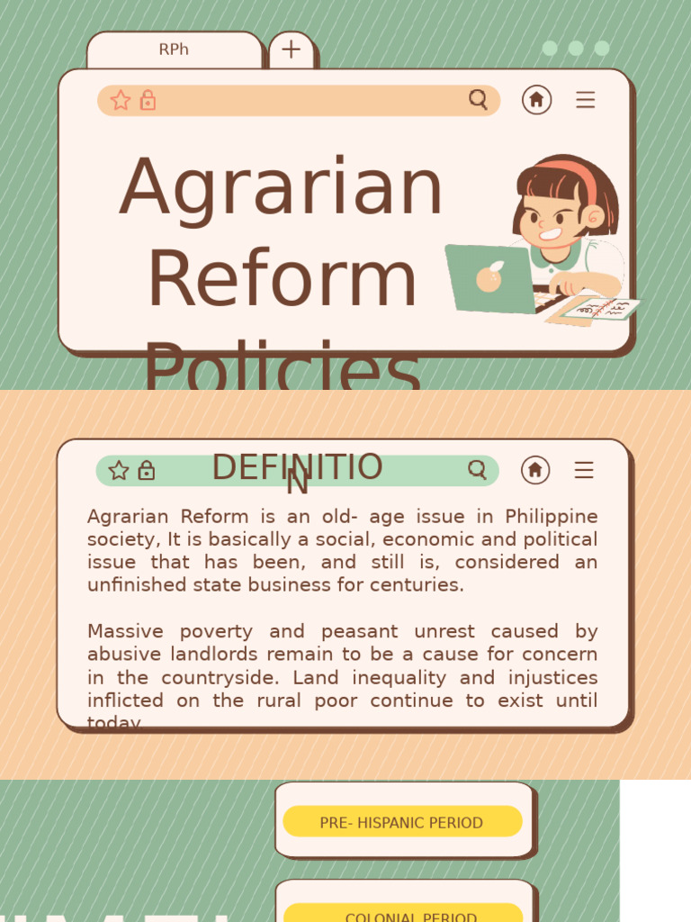 Agrarian Reform Policies | PDF | Serfdom | Philippines