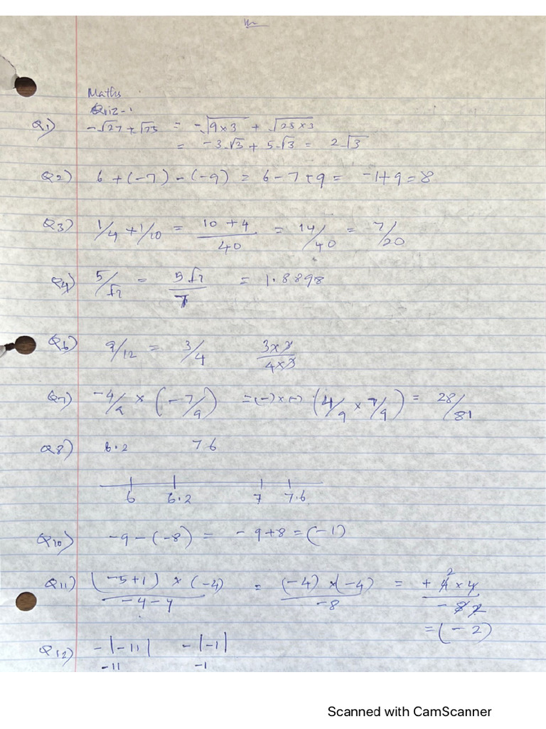 Maths Rough Work | PDF