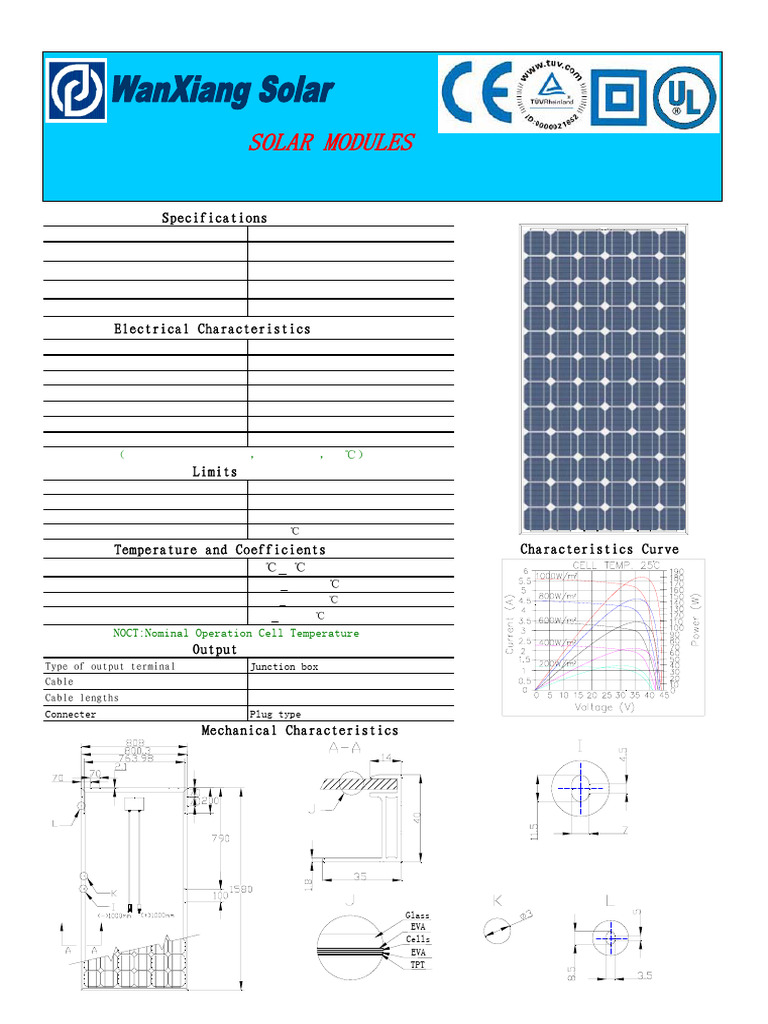 180W Mono-Silicon Solar Module | PDF