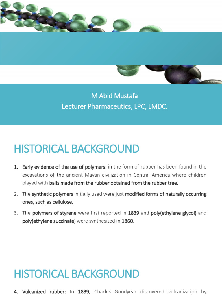 Polymers in Drug Delivery Systems | PDF | Polymerization | Polymers