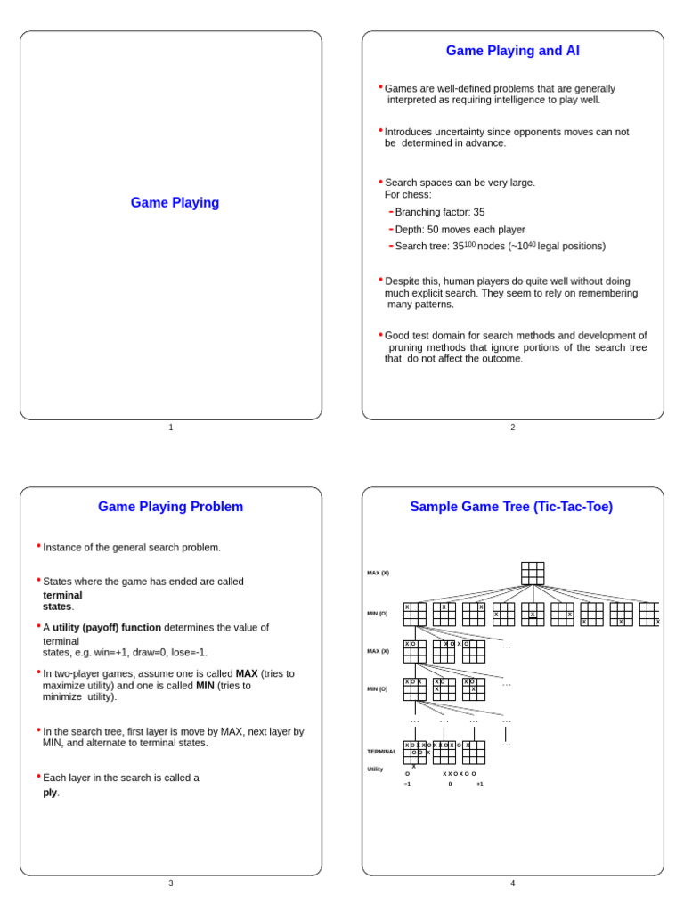 Game Playing and AI Techniques | PDF | Applied Mathematics | Algorithms