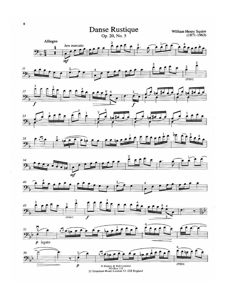 Squire - Dança Rústica - Cello | PDF