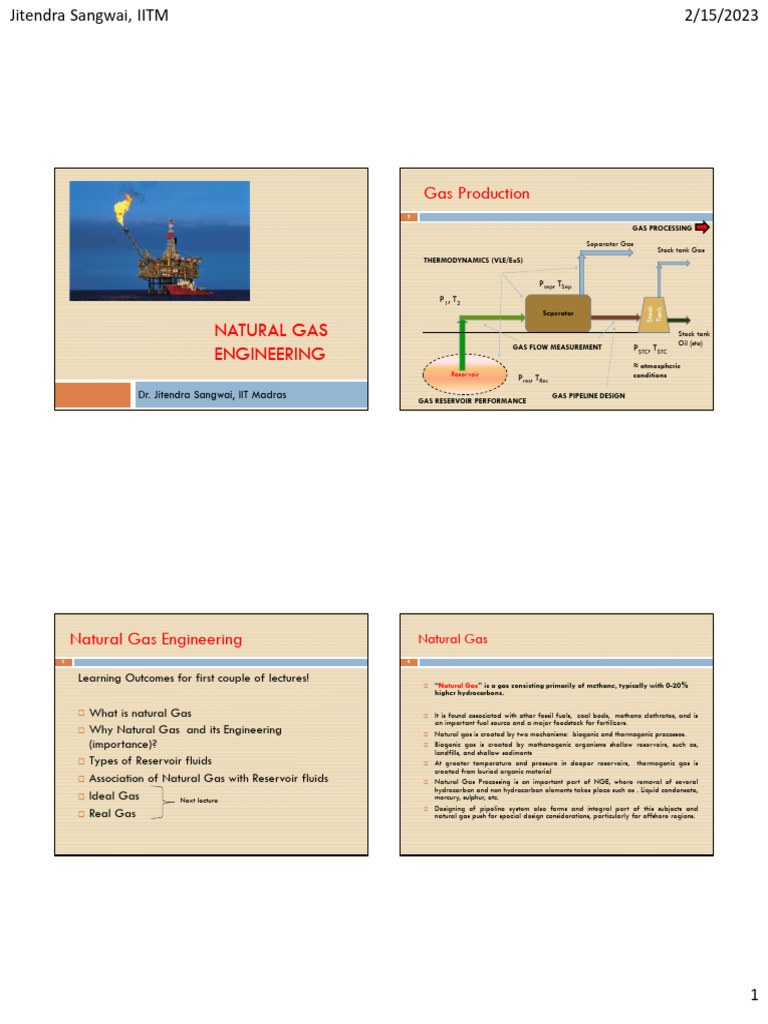Natural Gas Engineering Overview | PDF | Natural Gas | Gases