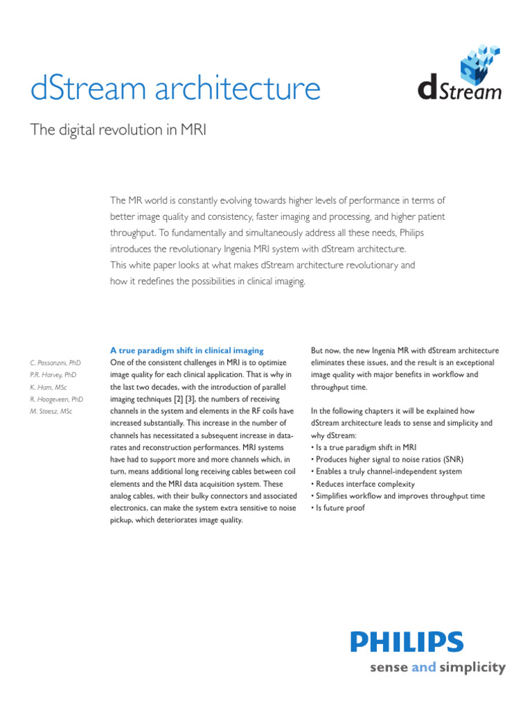 dStream Architecture: MRI Revolution | PDF | Analog To Digital ...
