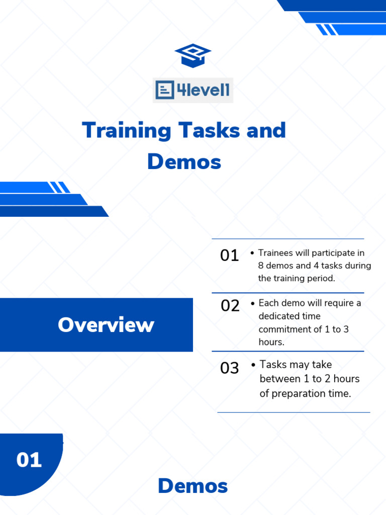Training Tasks and Demos | PDF