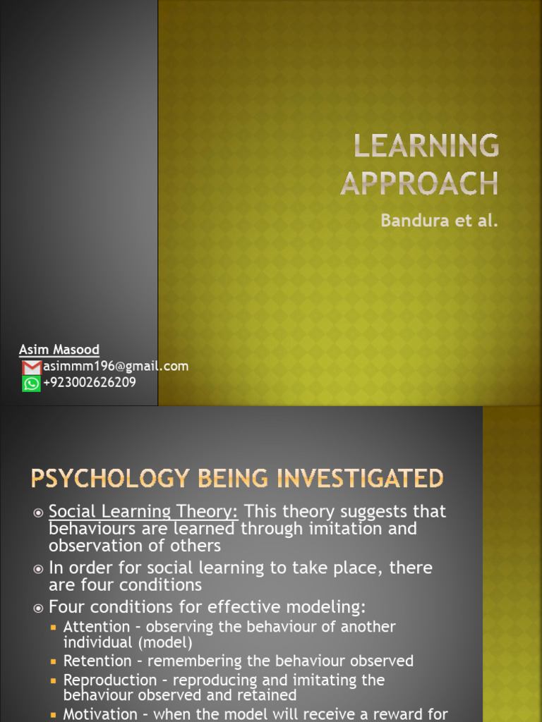 Bandura Et Al Summary | PDF | Cognition | Psychological Concepts