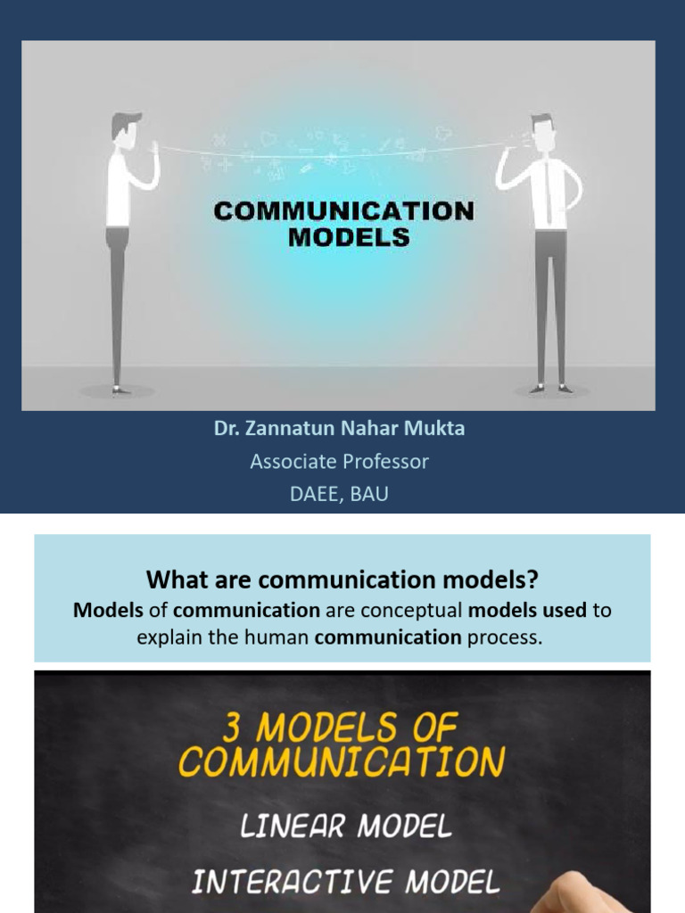 AGEXT 423 DVM Models of Communication (Lecture 4) 8th February 2021 ...