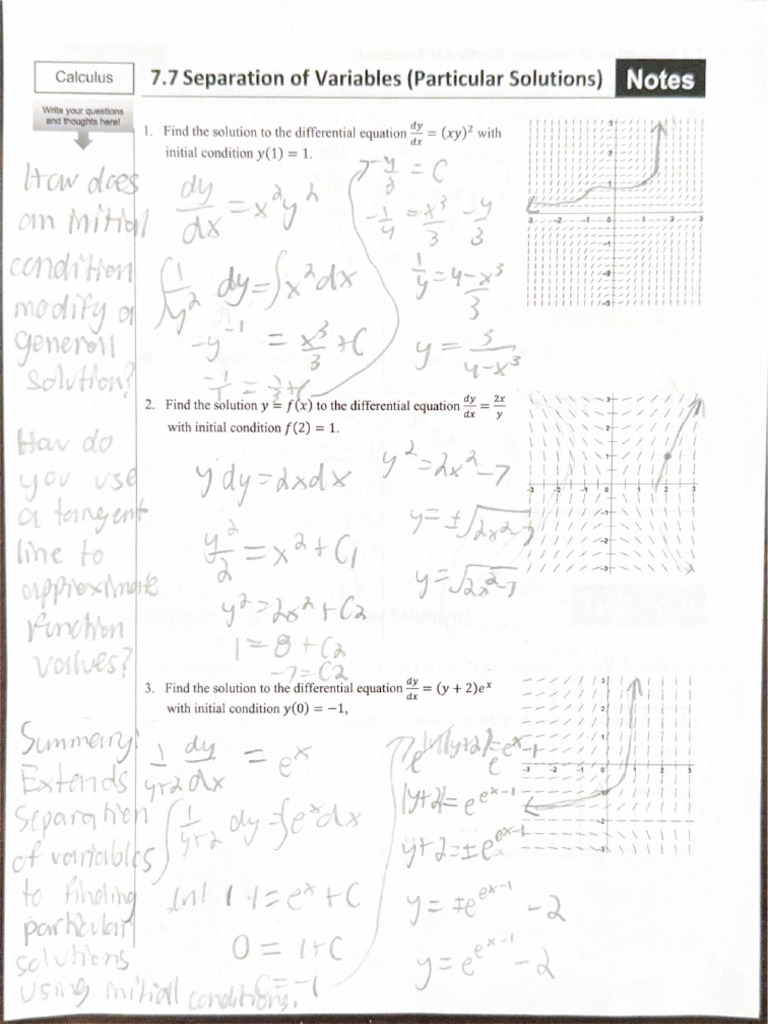 AP Calculus 7.7 | PDF