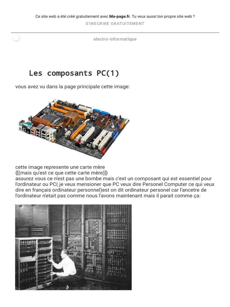 Composants essentiels d'une carte mère | PDF | USB | Matériel informatique