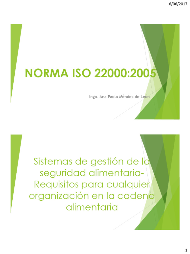 ISO 22000: Gestión de Seguridad Alimentaria | PDF | Análisis de Riesgo ...