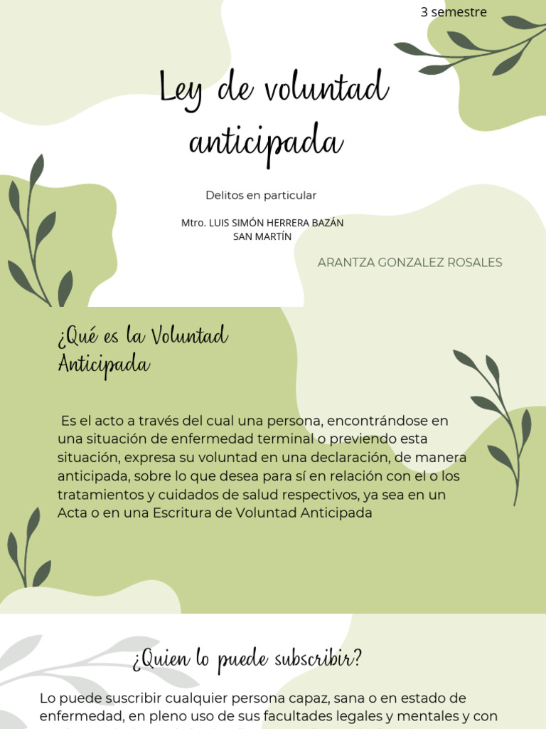 Guía sobre Voluntad Anticipada | PDF