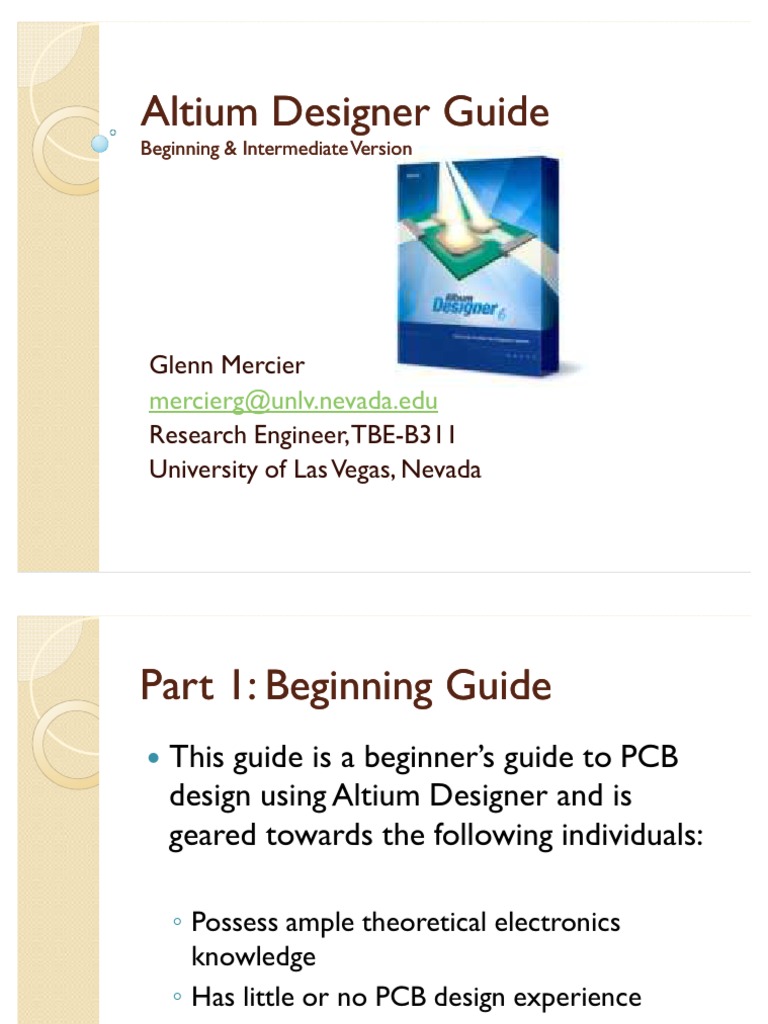 Altium Designer Intermediate Guide Glen Mercier | PDF | Printed Circuit ...
