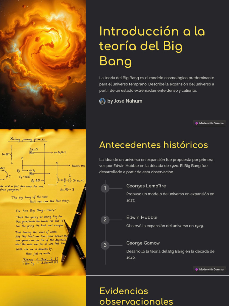 Introduccion A La Teoria Del Big Bang | PDF | Universo | Big Bang