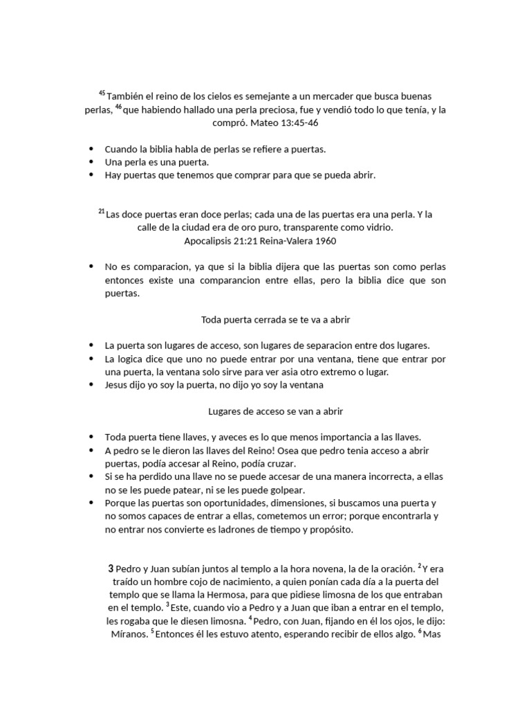 Puertas y Oportunidades en la Biblia | PDF | Jacob | Perla
