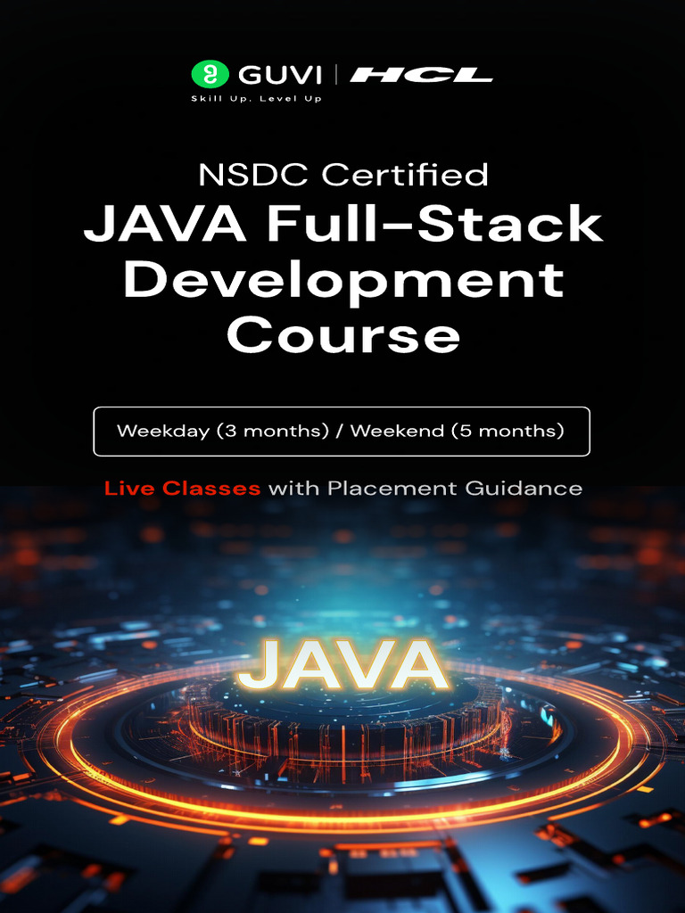 NSDC Certified Java Full-Stack Course | PDF | Java (Software Platform ...