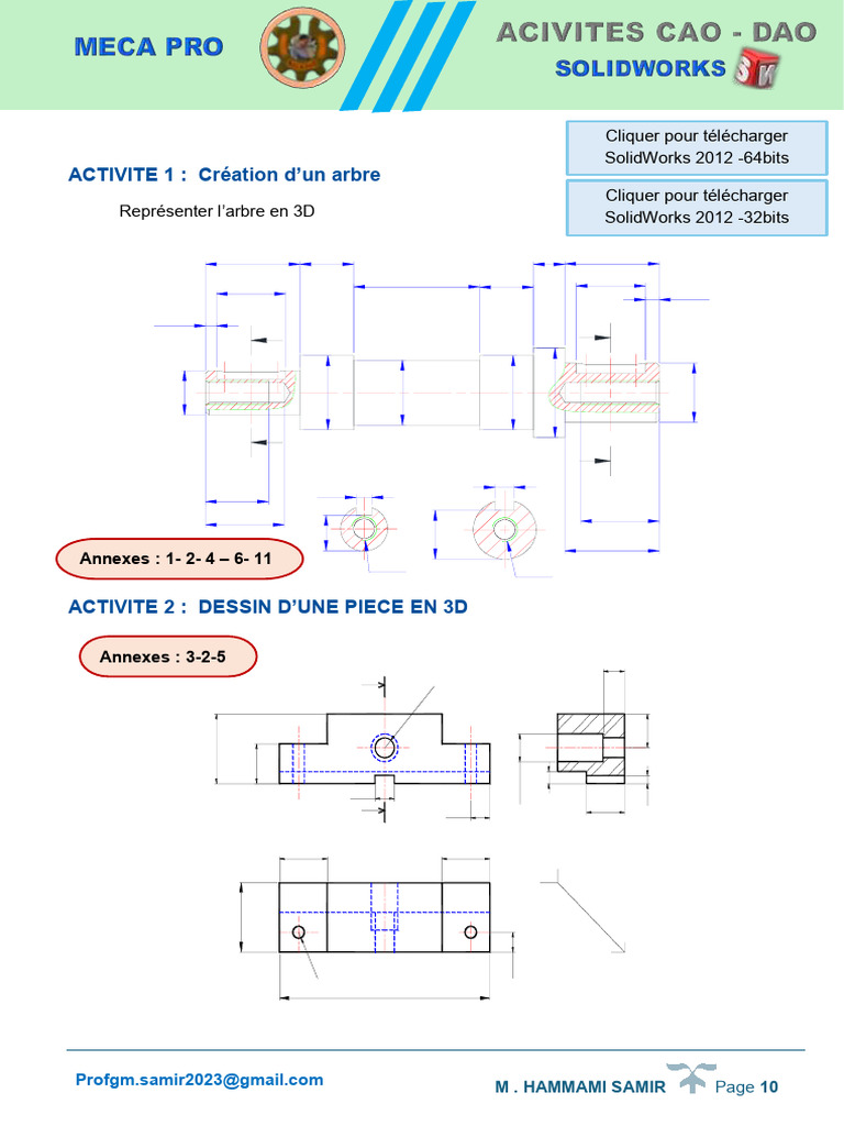 Création de pièces et assemblages 3D | PDF | Machine | Biens manufacturés