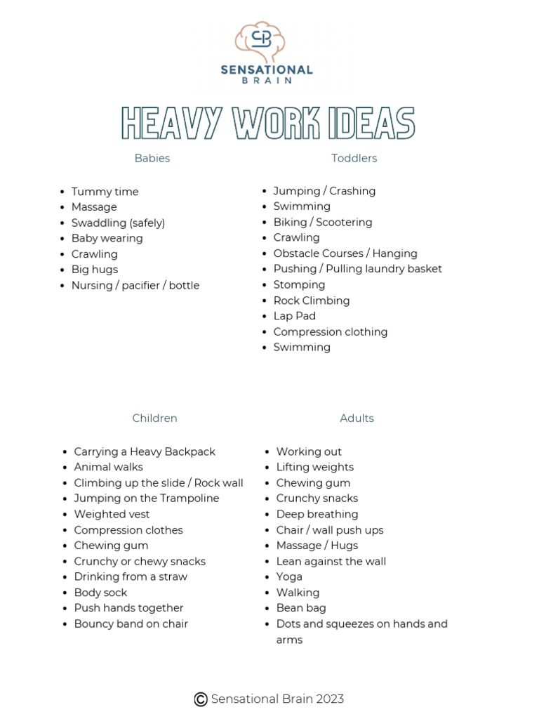 Sensory Activities for All Ages | PDF