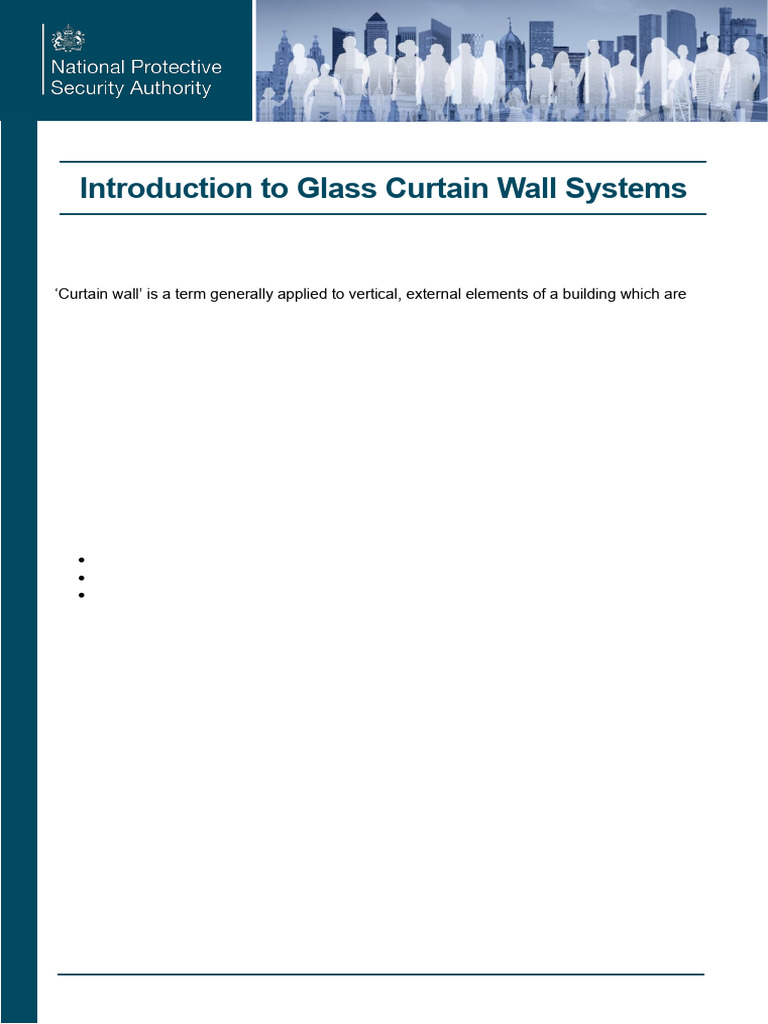 Introduction To Glass Curtain Wall Systems | PDF | Wall | Glasses