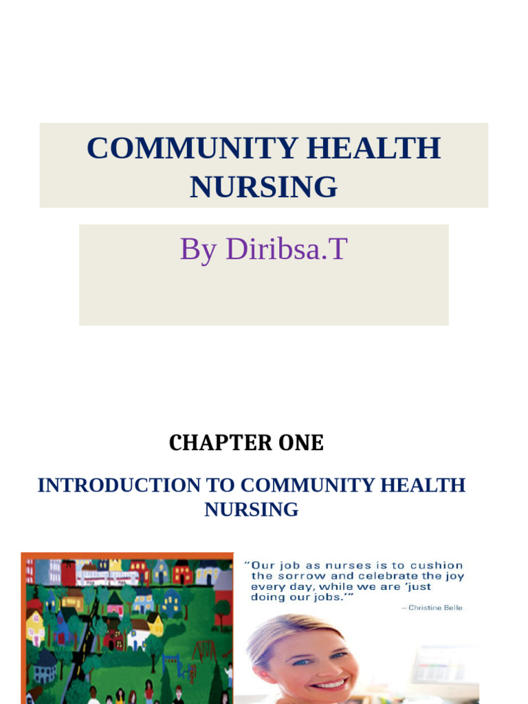 Community Health Nursing Overview | PDF | Health Care | Medicine