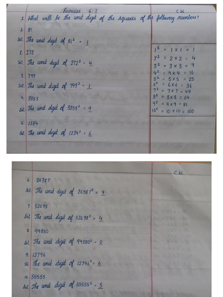 Square and Square Roots | PDF