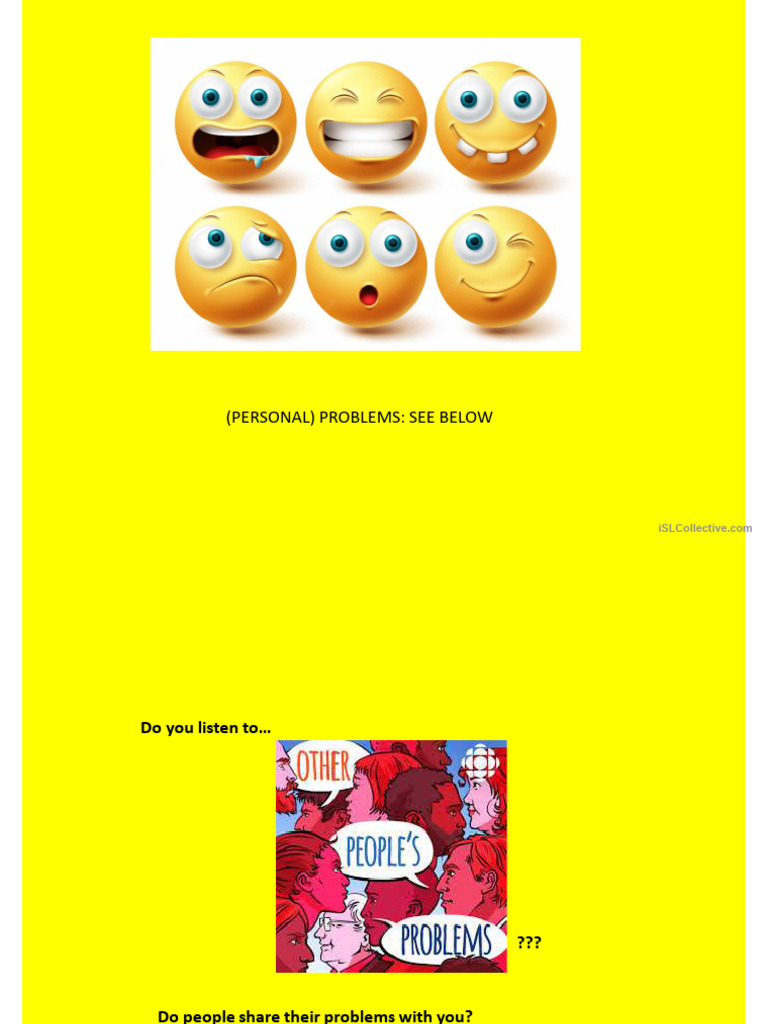 Personal Problems Discussion | PDF