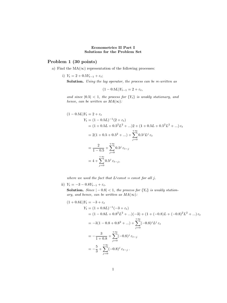 PS1 Sol | PDF | Applied Mathematics | Mathematics