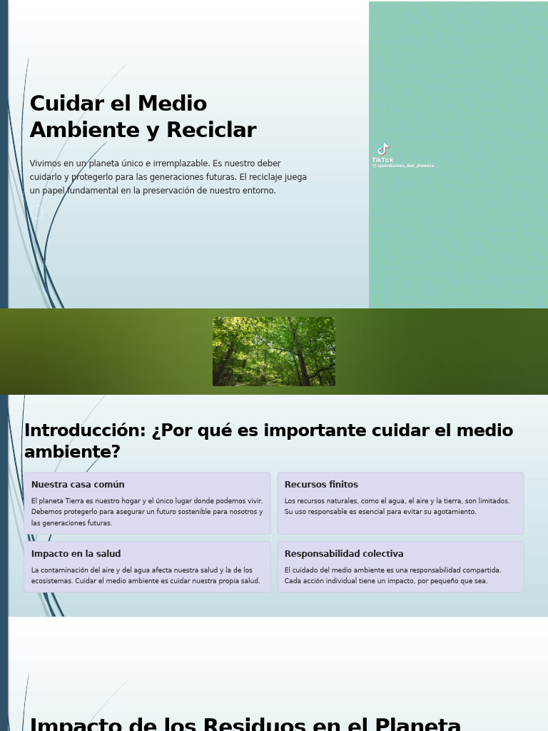 Cuidado del Medio Ambiente y Reciclaje | PDF | Reciclaje | Residuos