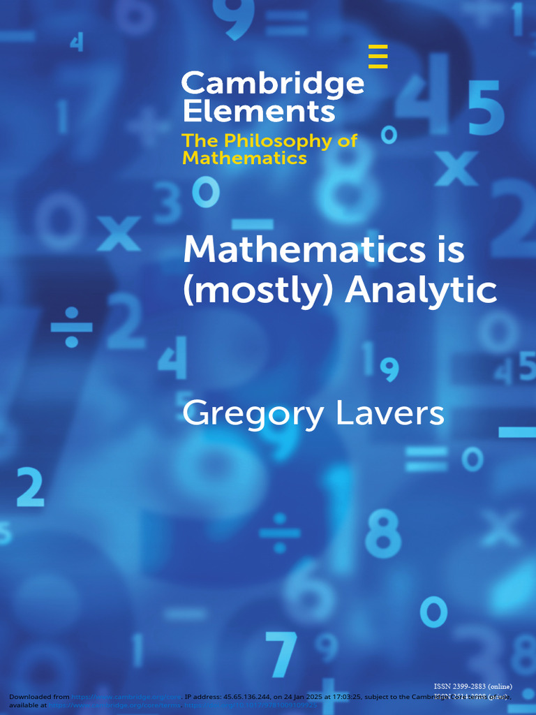 Mathematics Is Mostly Analytic | PDF | Analytic Philosophy | Truth