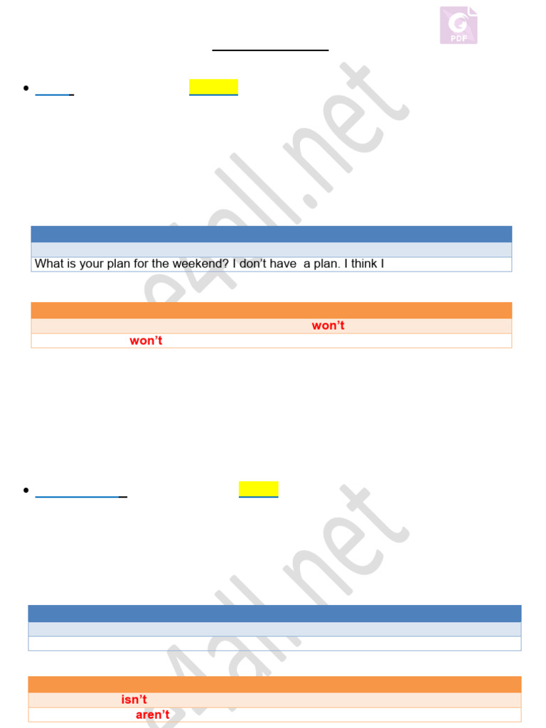 Future+(+Will+and+Be+Going+to+) | PDF