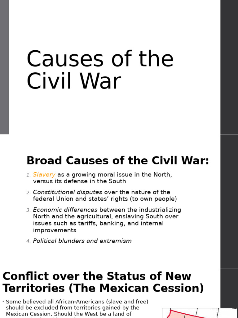 4 - Unit 5 Causes of The Civil War PPTX Apush Notes Slideshow | PDF ...