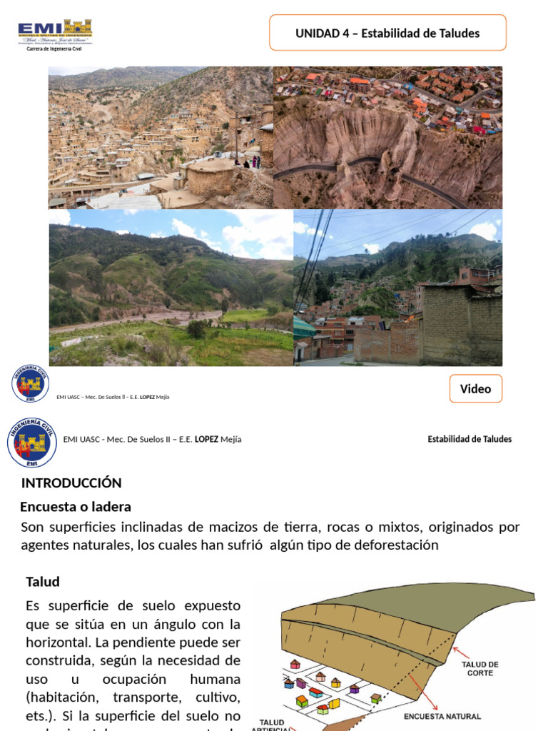 Estabilidad de Taludes en Ingeniería Civil | PDF | Arrastrar (Física ...
