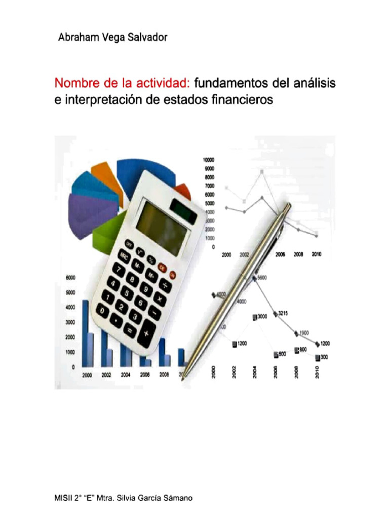 Actividad 1 - Vega Salvador Abraham - 2 E | PDF | Ratio financiero ...