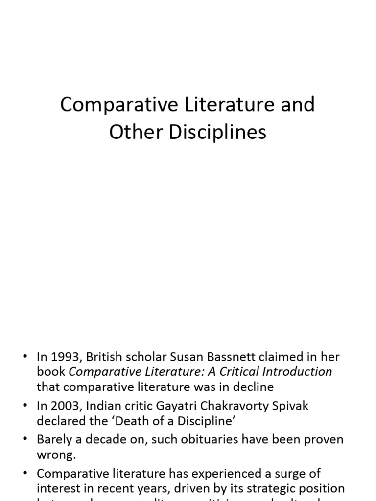 Comparative Literature's Evolving Role | PDF | Cultural Studies ...