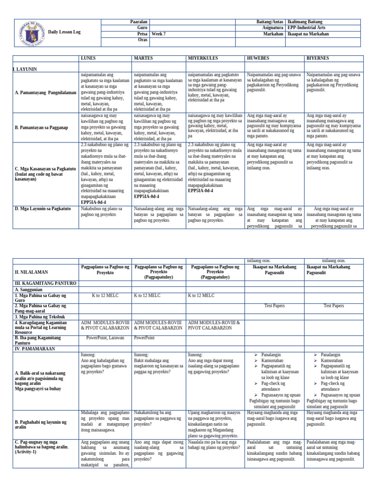 Epp 5 Quarter 4 Week 7 | PDF