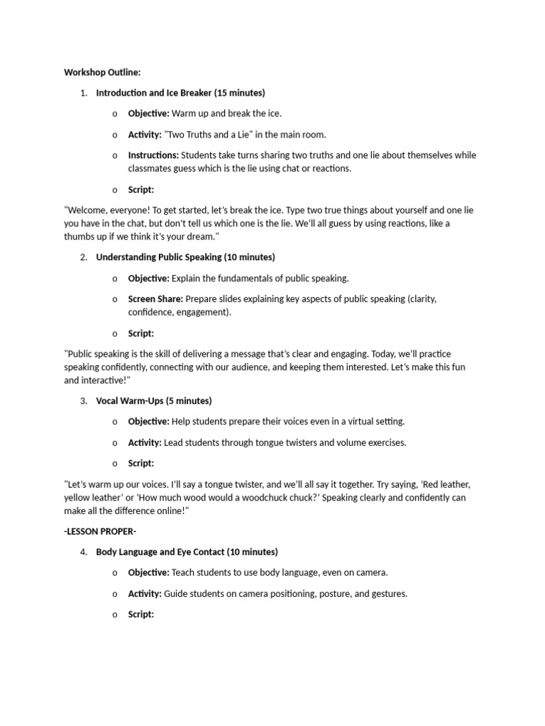 Public Speaking SC | PDF | Body Language | Public Speaking