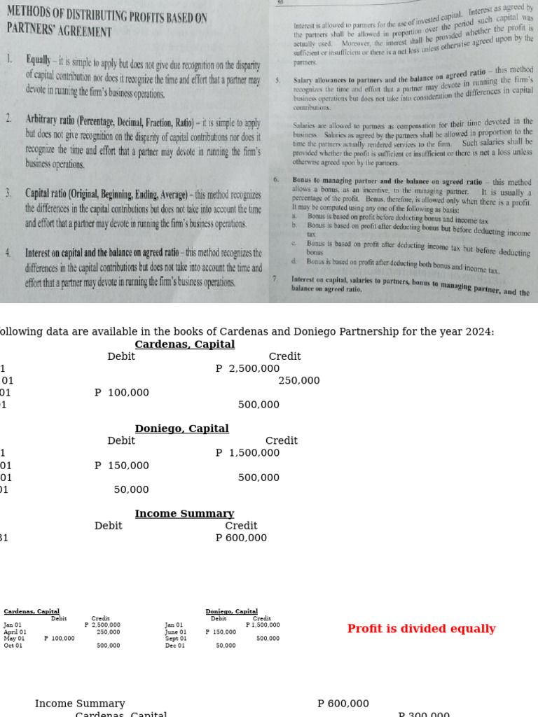 Partnership Operations | PDF | Debits And Credits | Financial Services
