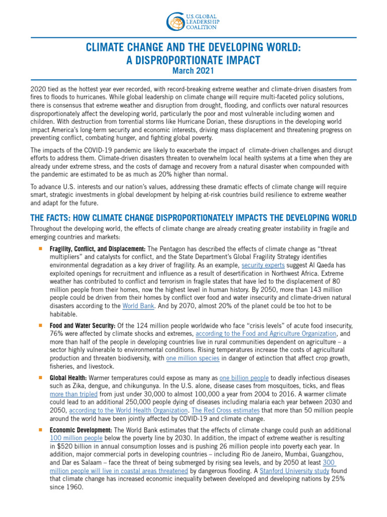 Climate Change's Impact on Developing Nations | PDF | Climate ...